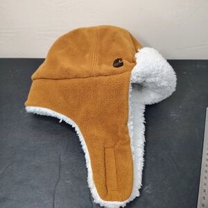 Carhartt Trapper Hat Cap Winter Toddler Sherpa Lined Brown AH8950 One Size